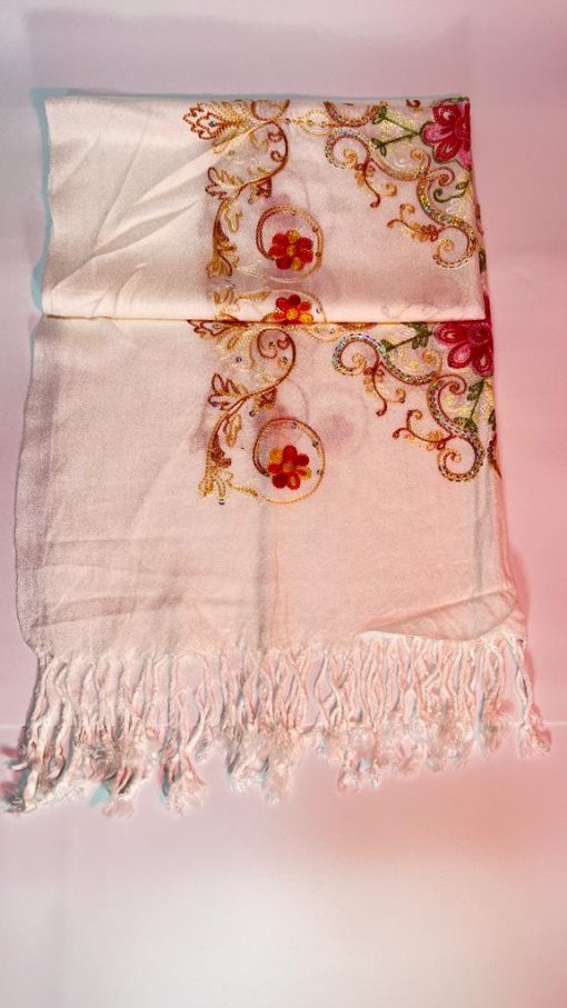 Rebozo  Artesanal Chiapas Mexicano blanco